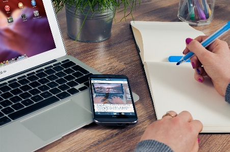 Foto Mesa smartphone macbook mac