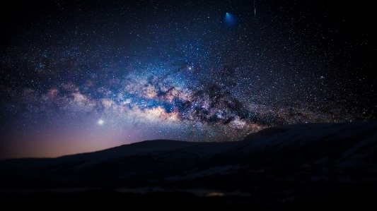 Foto Silhueta céu noite estrela