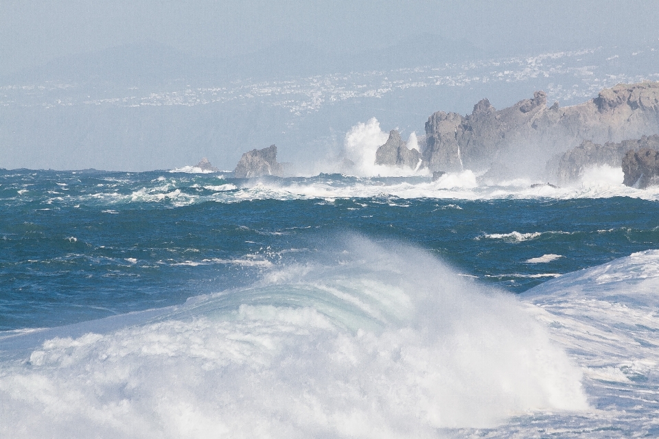 Meer küste wasser rock