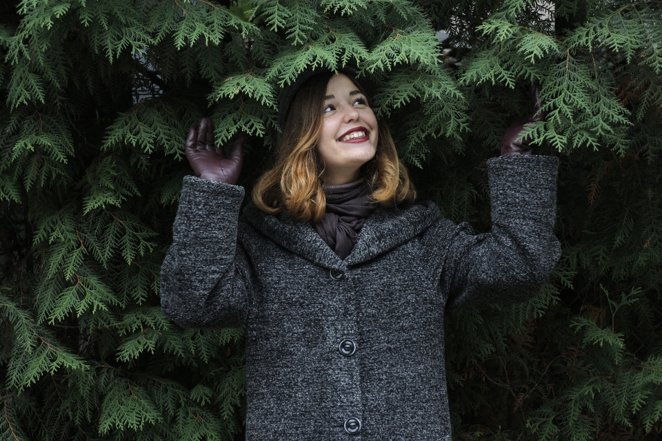 Baum wald person winter