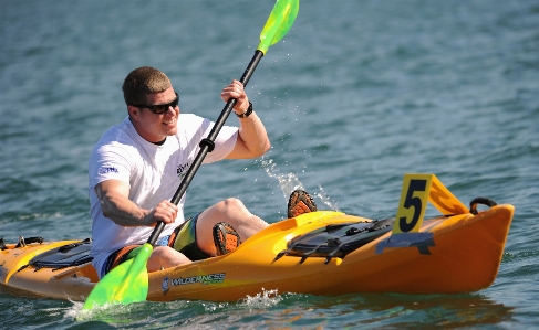 Man water sport boat Photo