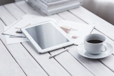 Writing table coffee technology Photo