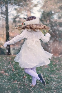 Winter girl flower young Photo