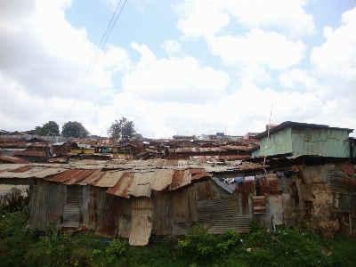 Wood roof village shack Photo