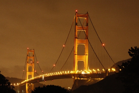 Light bridge night cityscape Photo