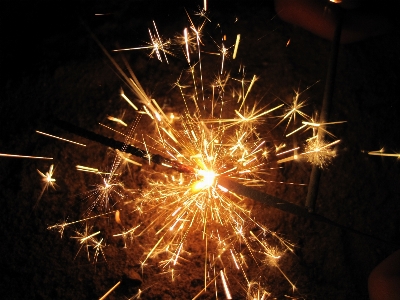 Light night star sparkler Photo