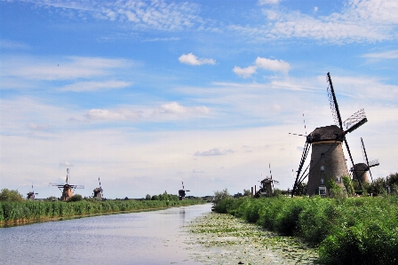 Sea windmill wind building Photo