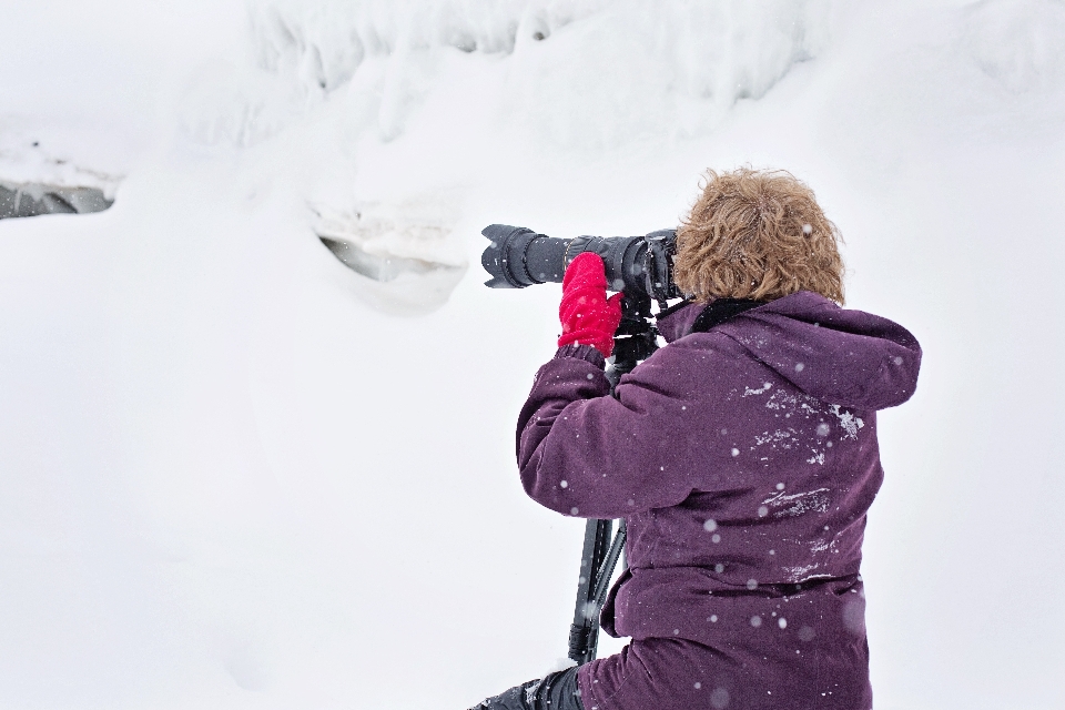 Nieve frío invierno mujer