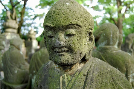 Foto Monumen patung hijau botani
