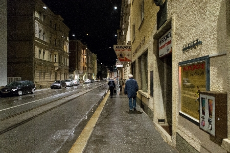 Photo Piéton froid route rue