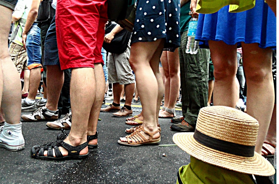 鞋 街道 人群 夏天