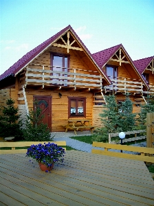 Wood house roof building Photo