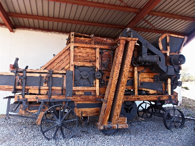 Wood wheat old vehicle Photo