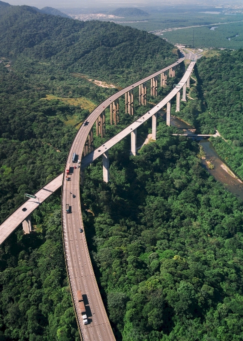 Landscape road bridge countryside