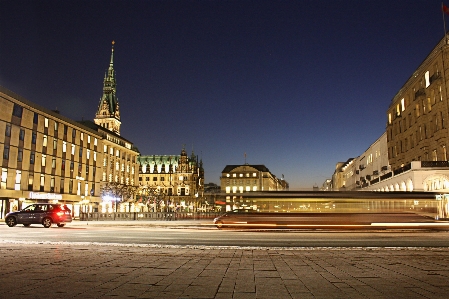 Architecture road traffic night Photo