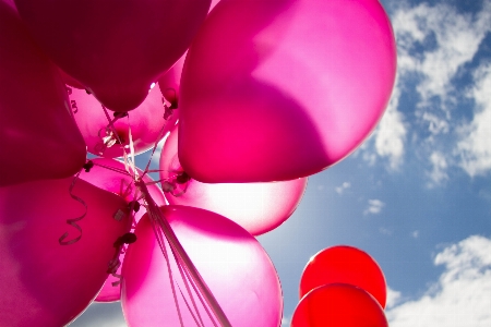 Sky flower petal balloon Photo