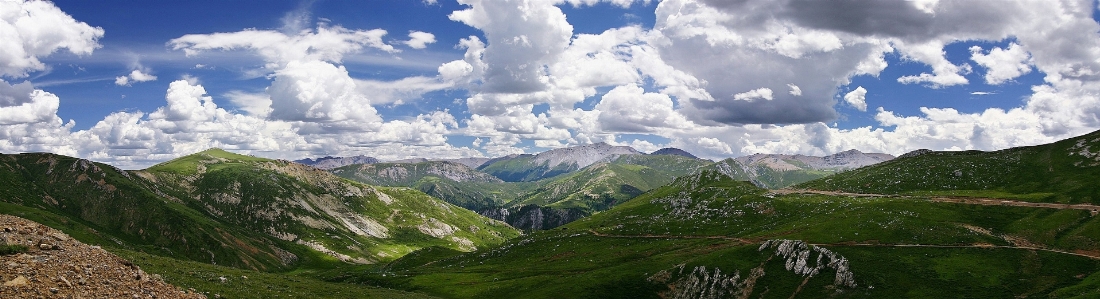 Landscape mountain cloud meadow Photo