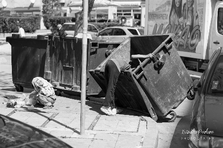 Black and white road street photography Photo