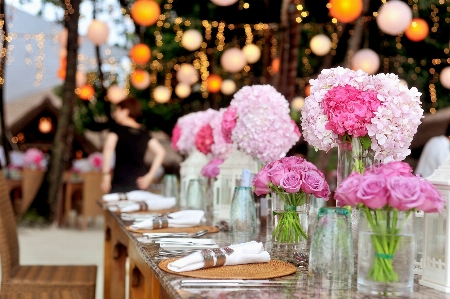 Table flower glass celebration Photo