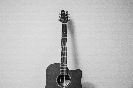 Music black and white guitar acoustic Photo