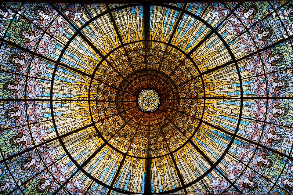 Window glass church barcelona