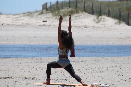 Beach sand woman sitting Photo