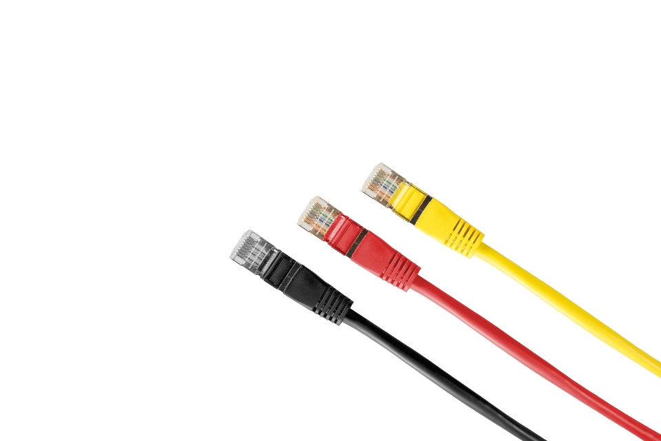 Technology cable line red