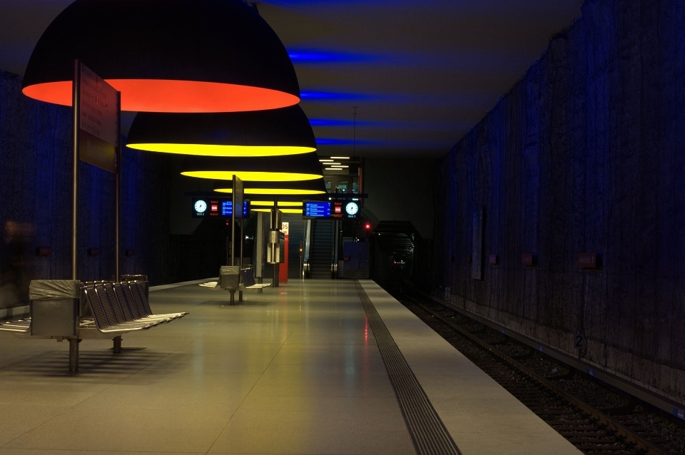 ışık mimari gece metro