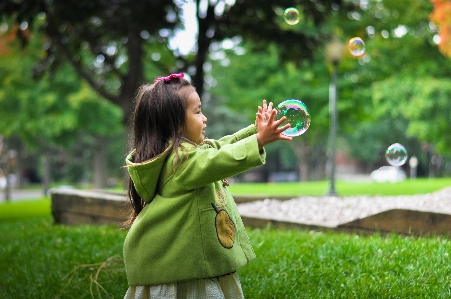 Grass girl lawn play Photo