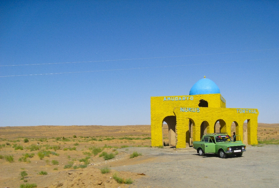 Landscape desert plain uzbekistan