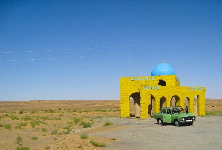 Landscape desert plain uzbekistan Photo