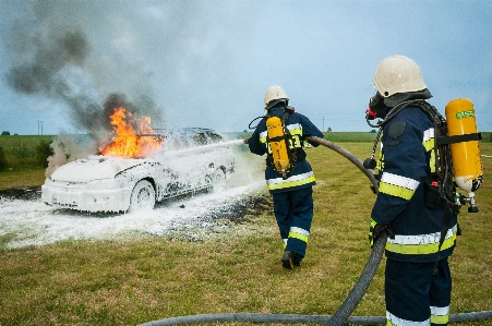 Photo Personne feu profession extinction