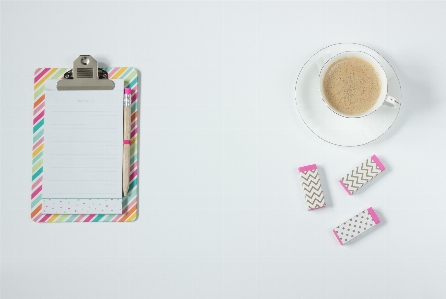 Notebook coffee cup colourful Photo