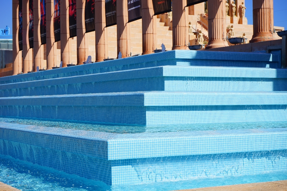 Agua piscina
 azul ocio