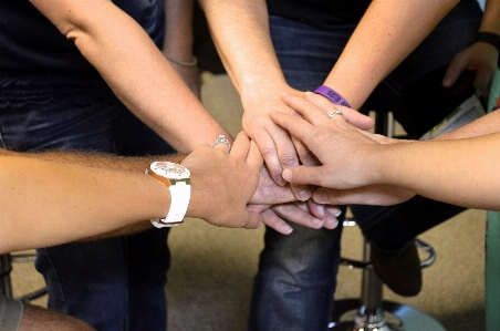 Foto Mano gruppo persone gamba