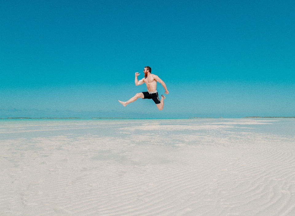 Homme plage mer eau