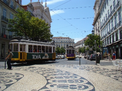 City tram transport vehicle Photo