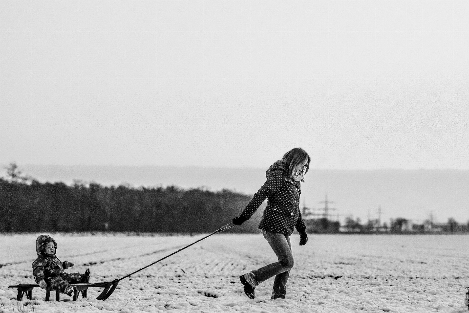 Neige froid hiver noir et blanc
