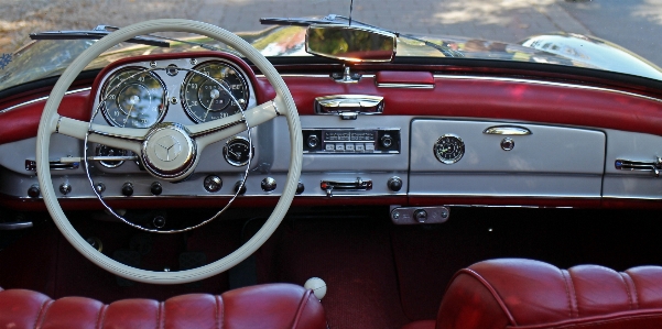 Leather car interior old Photo