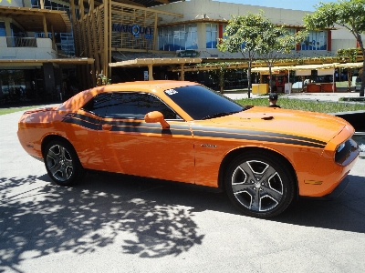 Car automobile retro orange Photo