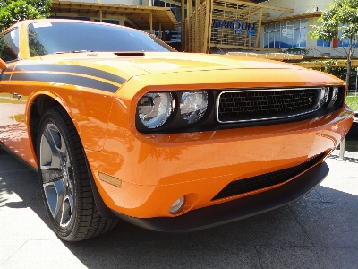 Car automobile retro orange Photo