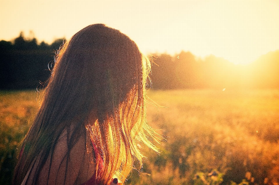 Natur person mädchen sonne