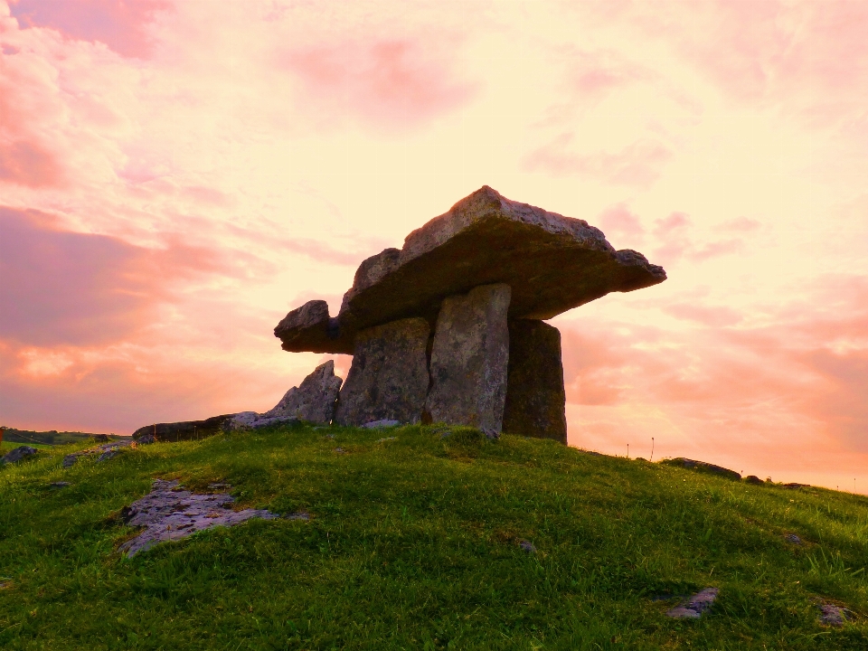 Rock nuvem céu pôr do sol