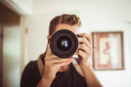 Foto Pria orang kamera fotografi