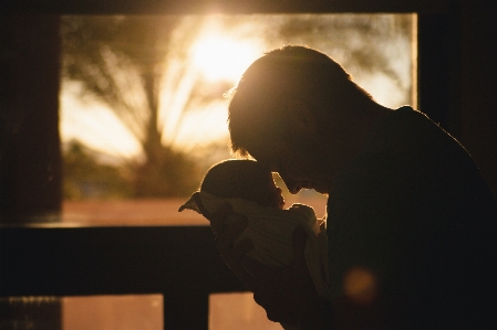 Silhouette light sunrise sunset Photo