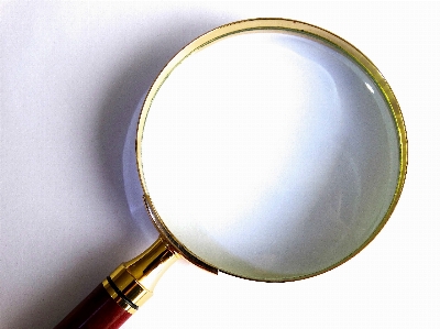 Wood metal circle magnifying glass Photo