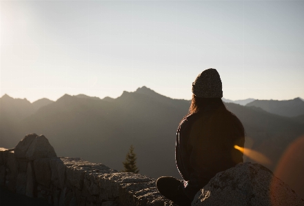 Landscape rock horizon silhouette Photo