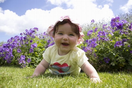 Grass plant girl field Photo