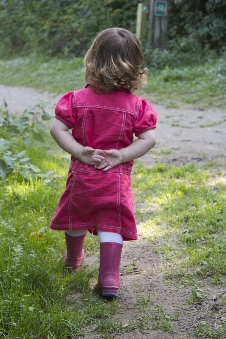 Grass girl lawn meadow