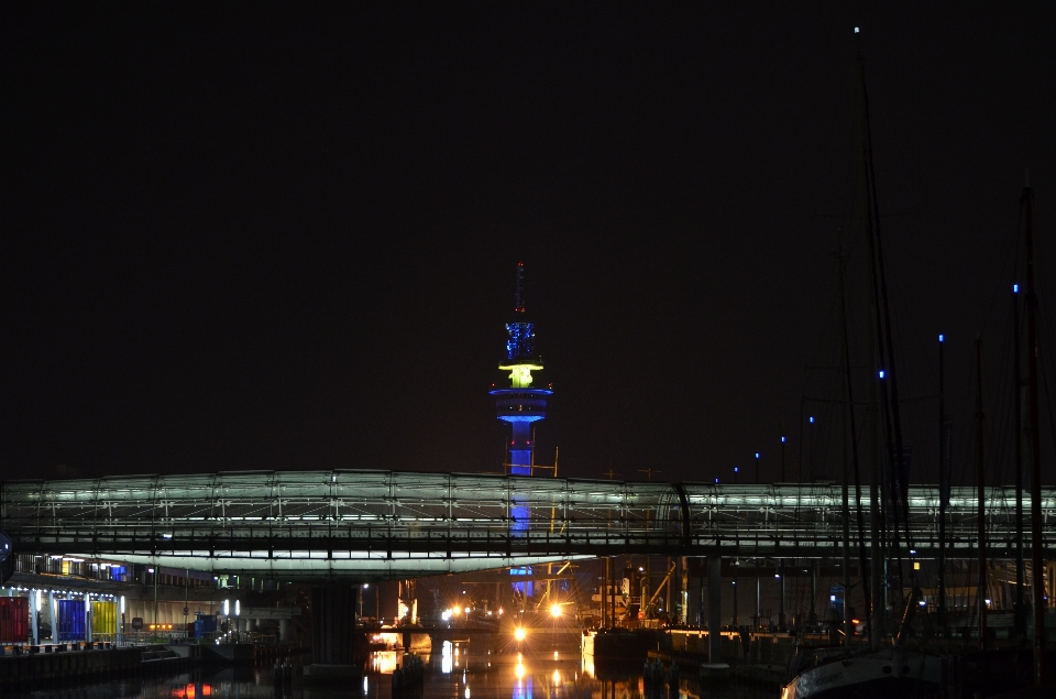 Licht horizont nacht stadt